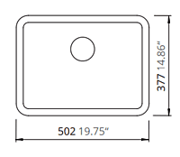 Medium Single Bowl Undermount Only Granite Composite - Beige
