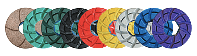 5" Epoxy Snail Lock Polish Disc, GlossFire, 50 Grit
