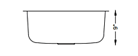 Single Bar Bowl, D-Shaped-18g, H Series