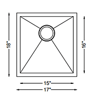 Single Bar Bowl -18g HZ Series, Zero Radius
