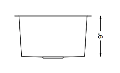 Single Bar Bowl -18g HZ Series, Zero Radius Single Bar Bowl -18g HZ Series, Zero Radius