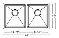 Double Equal Bowl - 18g HZ Series, Nested