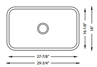 Large Single Bowl - H Series, 16g, 30"