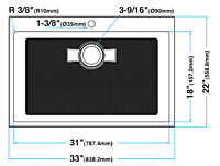 33-inch Drop-in Kitchen Sink Single Bowl