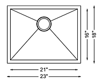 Medium Single Bowl - 16g HZR Series, Zero Radius - 703203