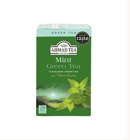 Mint Green Tea with Mint Leaves