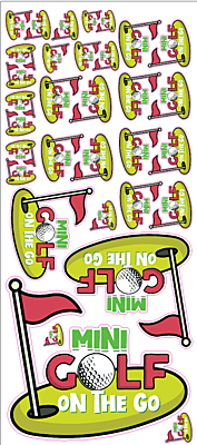 Mini Golf Logo Sticker Sheet