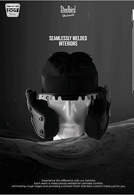 STEELBIRD SBH-57 ISS FIGHTER F8 MATT BLACK/NEON C/V 580MM WITH EXTRA SMOKE VISOR