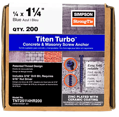 Simpson Strong-Tie Mechanical Anchors Titen Turbo HEX Simpson Strong-Tie Mechanical Anchors Titen Turbo HEX