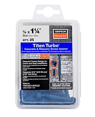 Simpson Strong-Tie Mechanical Anchors Titen Turbo HEX Simpson Strong-Tie Mechanical Anchors Titen Turbo HEX
