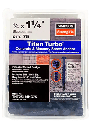 Simpson Strong-Tie Mechanical Anchors Titen Turbo HEX Simpson Strong-Tie Mechanical Anchors Titen Turbo HEX