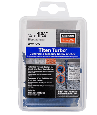 Simpson Strong-Tie Mechanical Anchors Titen Turbo HEX Simpson Strong-Tie Mechanical Anchors Titen Turbo HEX