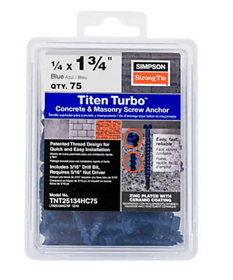 Simpson Strong-Tie Mechanical Anchors Titen Turbo HEX Simpson Strong-Tie Mechanical Anchors Titen Turbo HEX