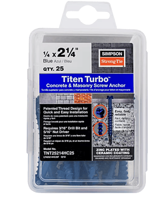 Simpson Strong-Tie Mechanical Anchors Titen Turbo HEX Simpson Strong-Tie Mechanical Anchors Titen Turbo HEX