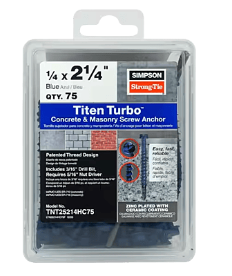 Simpson Strong-Tie Mechanical Anchors Titen Turbo HEX Simpson Strong-Tie Mechanical Anchors Titen Turbo HEX