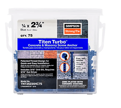 Simpson Strong-Tie Mechanical Anchors Titen Turbo HEX Simpson Strong-Tie Mechanical Anchors Titen Turbo HEX