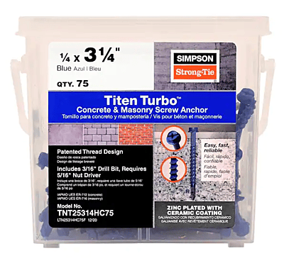 Simpson Strong-Tie Mechanical Anchors Titen Turbo HEX Simpson Strong-Tie Mechanical Anchors Titen Turbo HEX