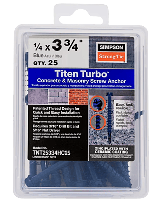 Simpson Strong-Tie Mechanical Anchors Titen Turbo HEX Simpson Strong-Tie Mechanical Anchors Titen Turbo HEX