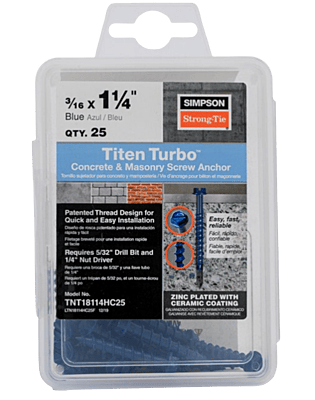 Simpson Strong-Tie Mechanical Anchors Titen Turbo HEX Simpson Strong-Tie Mechanical Anchors Titen Turbo HEX