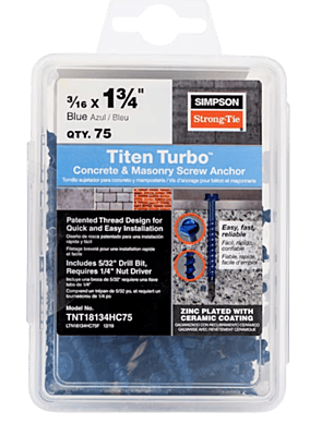 Simpson Strong-Tie Mechanical Anchors Titen Turbo HEX Simpson Strong-Tie Mechanical Anchors Titen Turbo HEX
