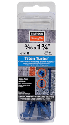 Simpson Strong-Tie Mechanical Anchors Titen Turbo HEX Simpson Strong-Tie Mechanical Anchors Titen Turbo HEX