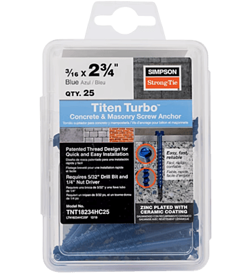 Simpson Strong-Tie Mechanical Anchors Titen Turbo HEX Simpson Strong-Tie Mechanical Anchors Titen Turbo HEX