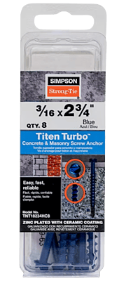 Simpson Strong-Tie Mechanical Anchors Titen Turbo HEX Simpson Strong-Tie Mechanical Anchors Titen Turbo HEX