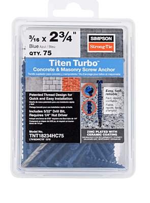 Simpson Strong-Tie Mechanical Anchors Titen Turbo HEX Simpson Strong-Tie Mechanical Anchors Titen Turbo HEX
