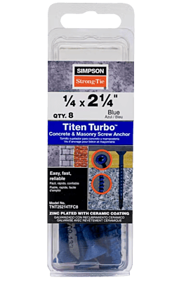 Simpson Strong-Tie Mechanical Anchors 8 CLAM Titen Turbo FLAT Simpson Strong-Tie Mechanical Anchors 8 CLAM Titen Turbo FLAT