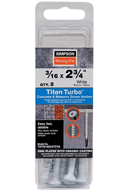 Simpson Strong-Tie Mechanical Anchors 8 CLAM Titen Turbo FLAT Simpson Strong-Tie Mechanical Anchors 8 CLAM Titen Turbo FLAT
