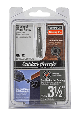 Simpson Strong-Tie Outdoor Accents - Structural Wood Screw Simpson Strong-Tie Outdoor Accents - Structural Wood Screw
