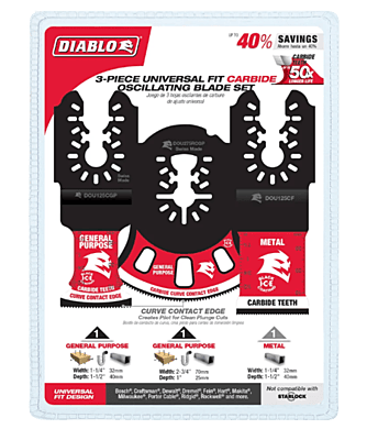 Diablo Universal Fit Oscillating Blade Set Diablo Universal Fit Oscillating Blade Set