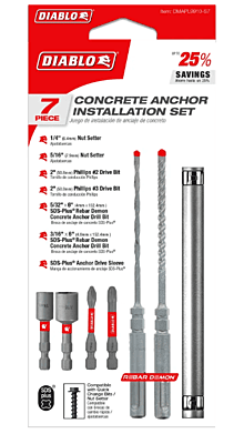 Diablo Concrete Hammer Drill Bits -SDS-Plus Sets Diablo Concrete Hammer Drill Bits -SDS-Plus Sets