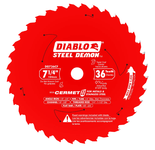 Diablo Steel Cutting Saw Blade For Thick Metal Diablo Steel Cutting Saw Blade For Thick Metal
