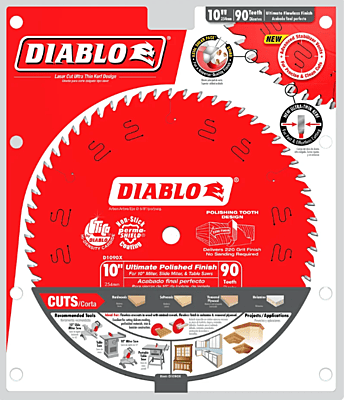 Diablo Wood Cutting Ultimate Polished Finish Saw Blade