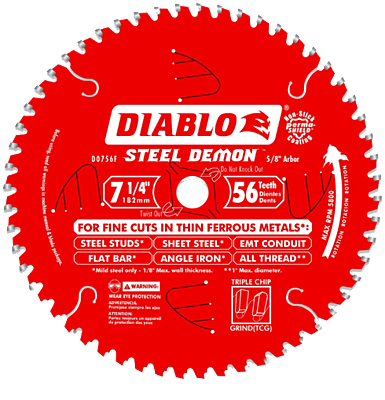 Diablo Steel Cutting Saw Blade For Thin Metal
