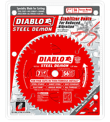 Diablo Steel Cutting Saw Blade For Thin Metal
