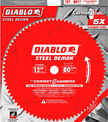 Diablo Steel Cutting Saw Blade For Thin Metal