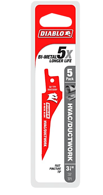 Diablo Bi-Metal Reciprocating Blades -HVAC