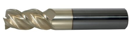 Inch Solid Carbide High Performance Zirconium Coated 3 Flute HPC End Mill