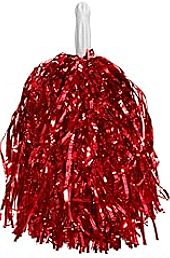 Red/Blue Metallic Spirit Poms Red/Blue Metallic Spirit Poms