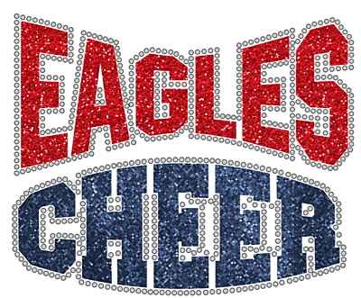 Eagles Cheer Block w/ Rhinestone Eagles Cheer Block w/ Rhinestone