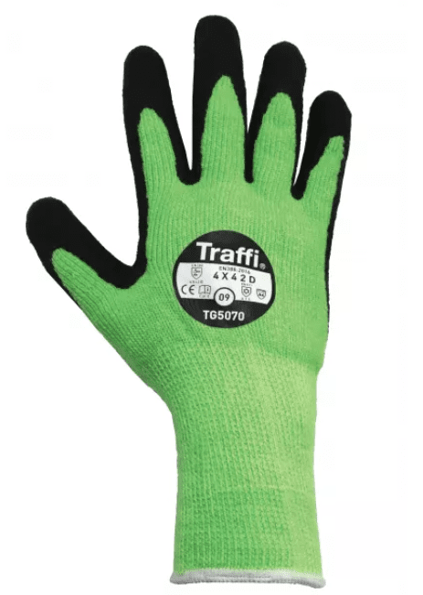 Traffi Gloves Green Cut Level D Traffi Gloves Green Cut Level D