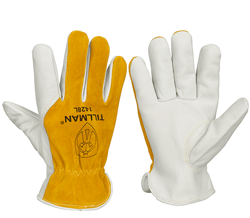 Tillman 1428 Top Grain/Split Cowhide Back With Seamless Forefinger Drivers Gloves