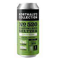 No. 520 Kratom Kava Seltzer - 40mg MIT + 200mg Kavalactones, Gooseberry - Limited Edition