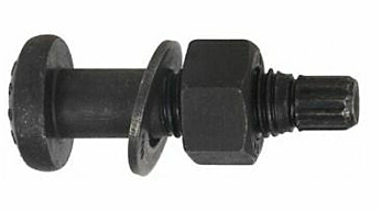 1"-8 A325 Plain T.C. Bolt w/ A563 DH Heavy Hex Nut & Round F436 Washer