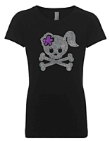 Girls Flower Skull Top Girls Flower Skull Top