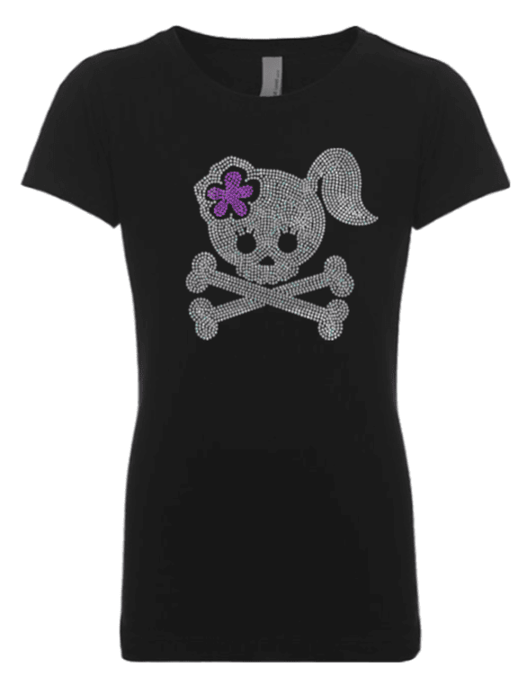 Girls Flower Skull Top Girls Flower Skull Top