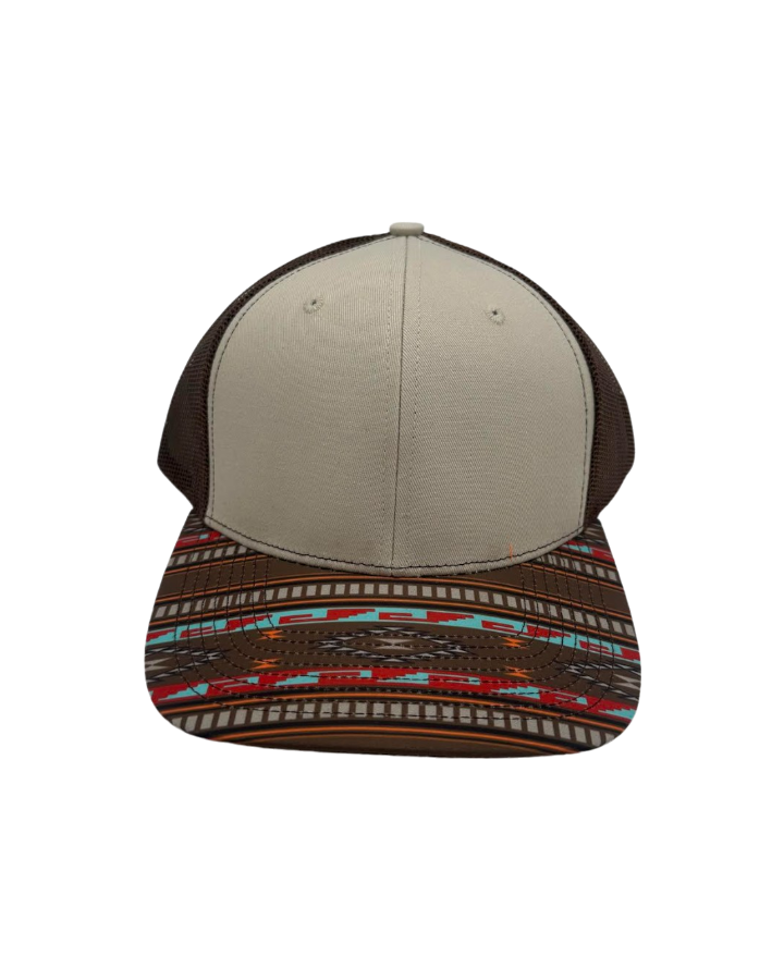 Arenas Bros 831 Flat Brim Brown/Khaki/Brown/Teal/Red Arenas Bros 831 Flat Brim Brown/Khaki/Brown/Teal/Red