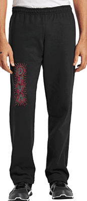 Rhinestone Name Open Bottom Sweatpants - CA Dallas Rhinestone Name Open Bottom Sweatpants - CA Dallas